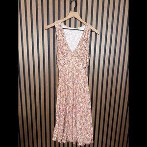 Wilfred Wrap Dress XS Womens Pink Garden Blossom Floral Midi Sleeveless